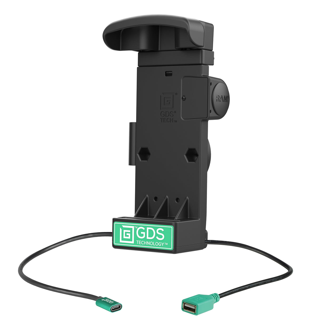 RAM Mounts GDS powered dock with USB-A for Zebra EC50 and EC55 in IntelliSkin – view 2