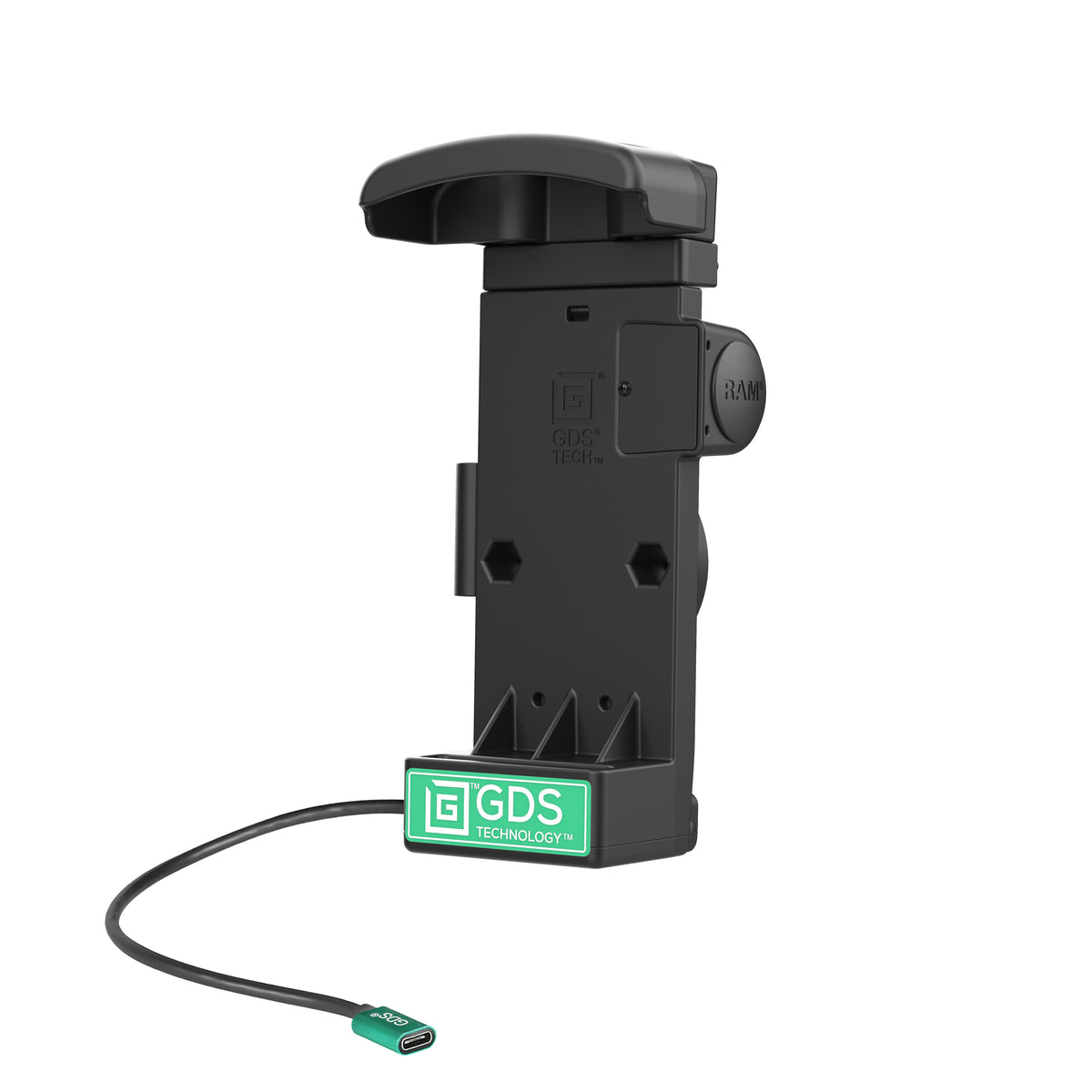 RAM Mounts GDS powered dock for Zebra TC73 and TC78 in IntelliSkin – alternative view