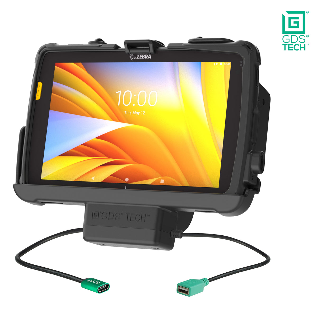 RAM Mounts GDS power + data dock for Zebra ET40, ET45 and ET401 8-inch tablets in IntelliSkin – product photo