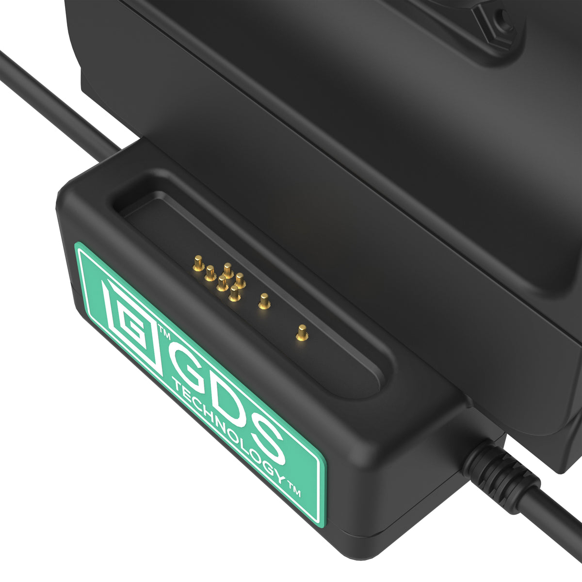 RAM Mounts key-locking GDS Tough-Dock + Single USB-A for Samsung Tab A11+ and A9+ in IntelliSkin – detail photo