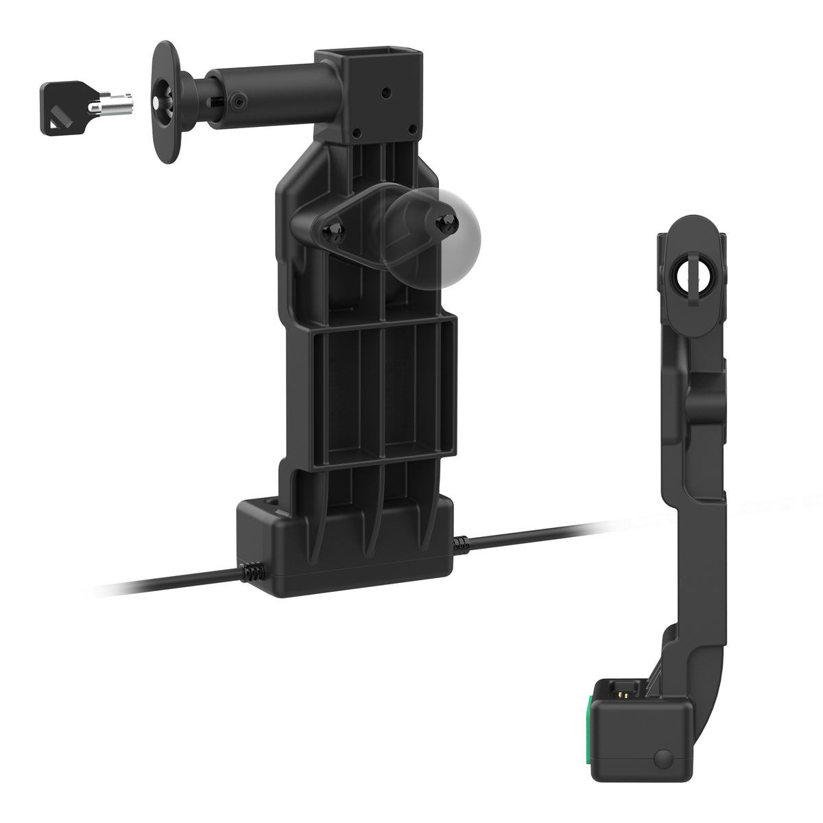 RAM Mounts GDS Uni-Conn locking tablet dock with release button – another angle