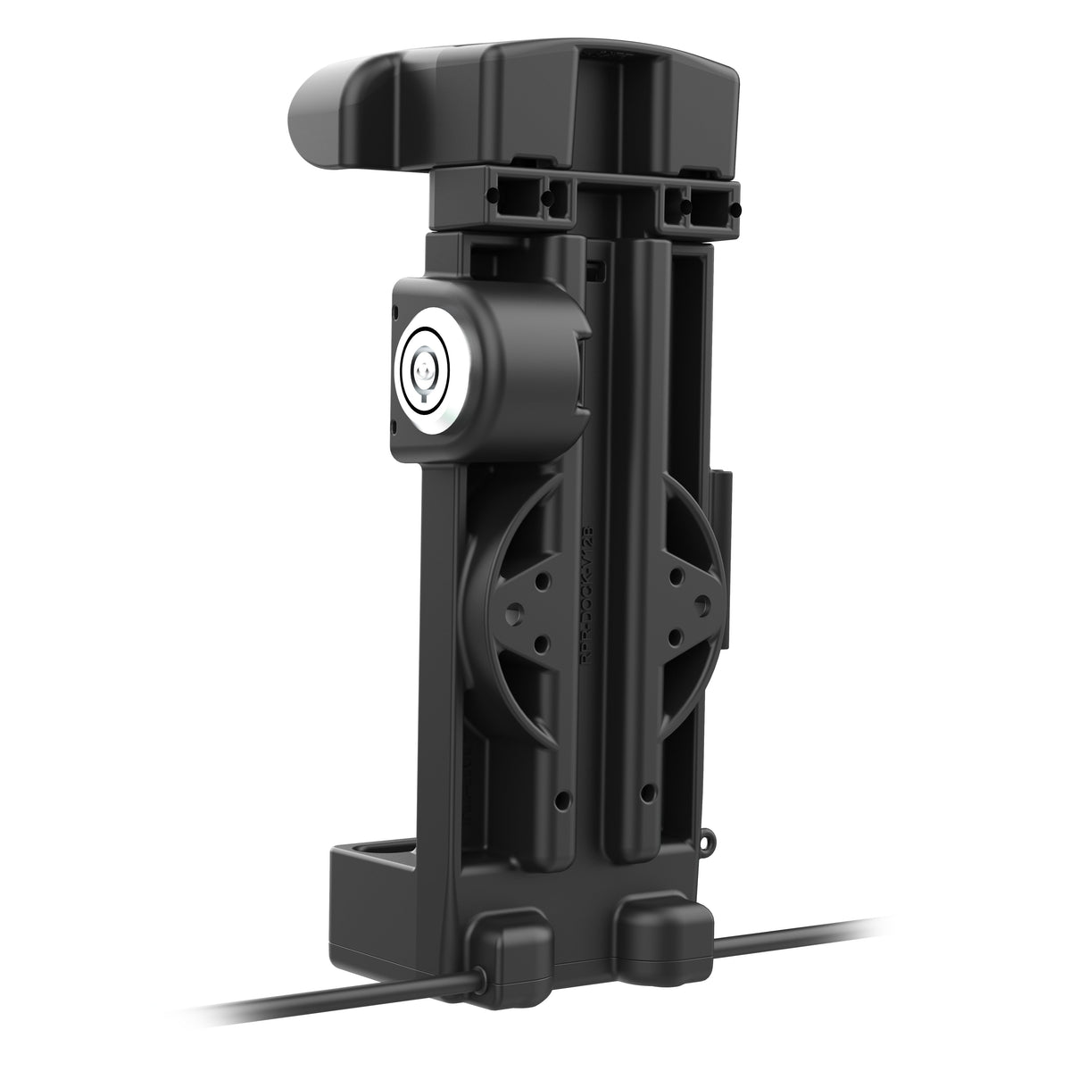 RAM Mounts GDS key-locking powered dock with USB-A and heated pins for Zebra EC50 and EC55 in IntelliSkin – view 3