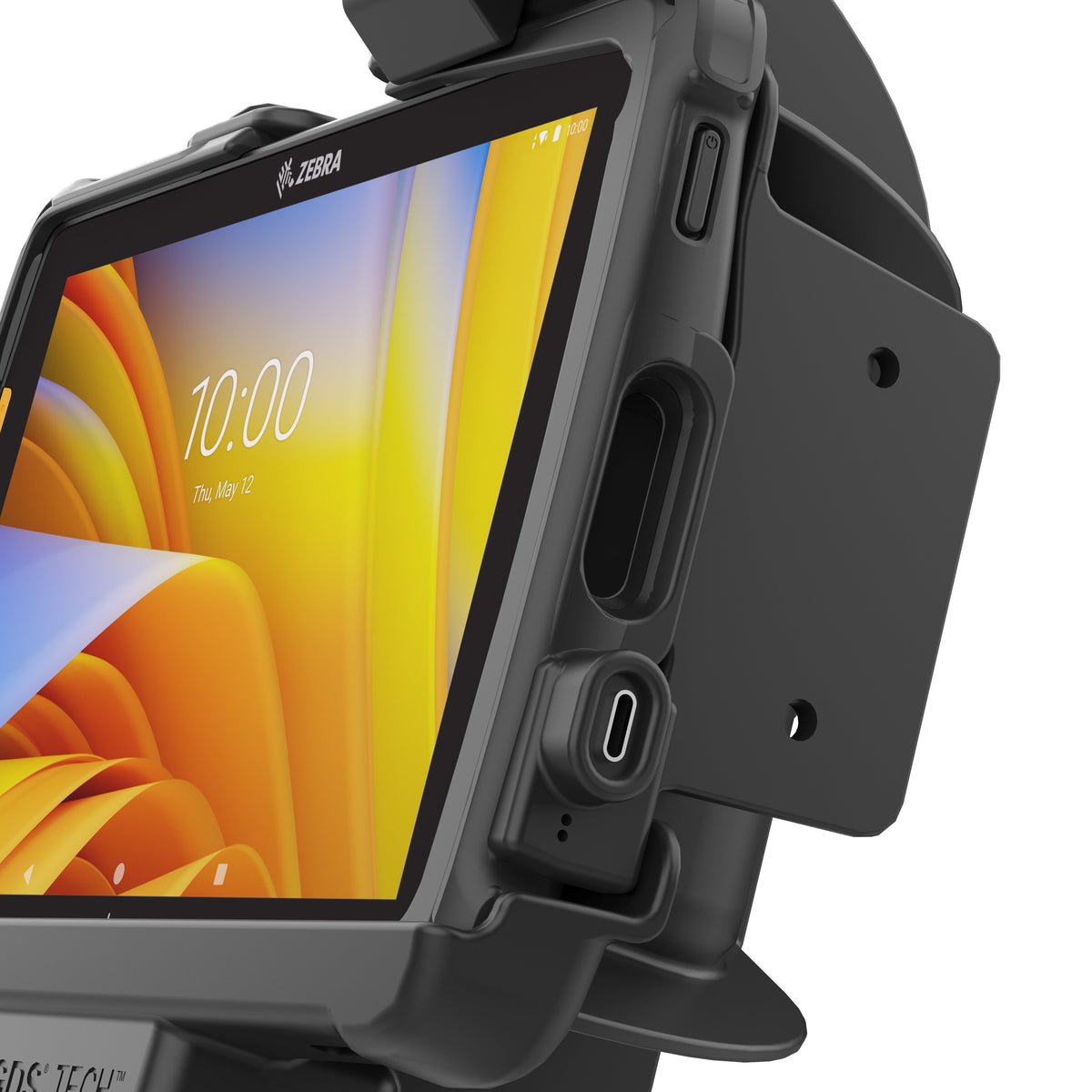 RAM Mounts locking GDS powered dock for Zebra ET40, ET45 and ET401 8-inch tablets in IntelliSkin – second alternative view
