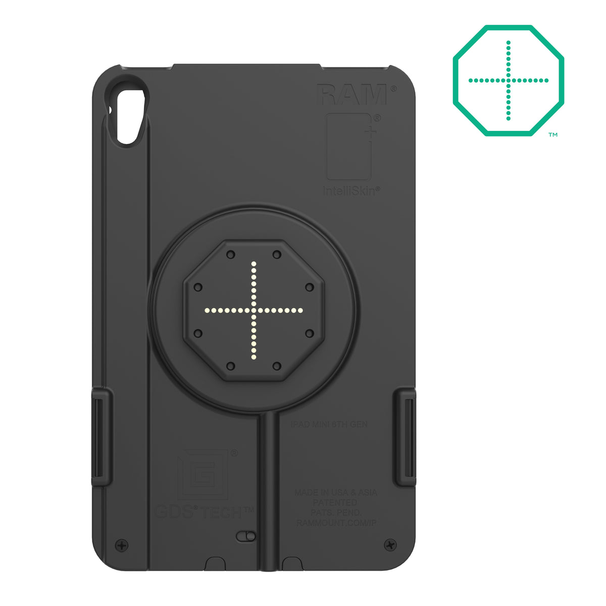 RAM Mounts IntelliSkin Thin-Case for Apple iPad mini (A17 Pro) & mini 6 with rear pogo pads – alternative view