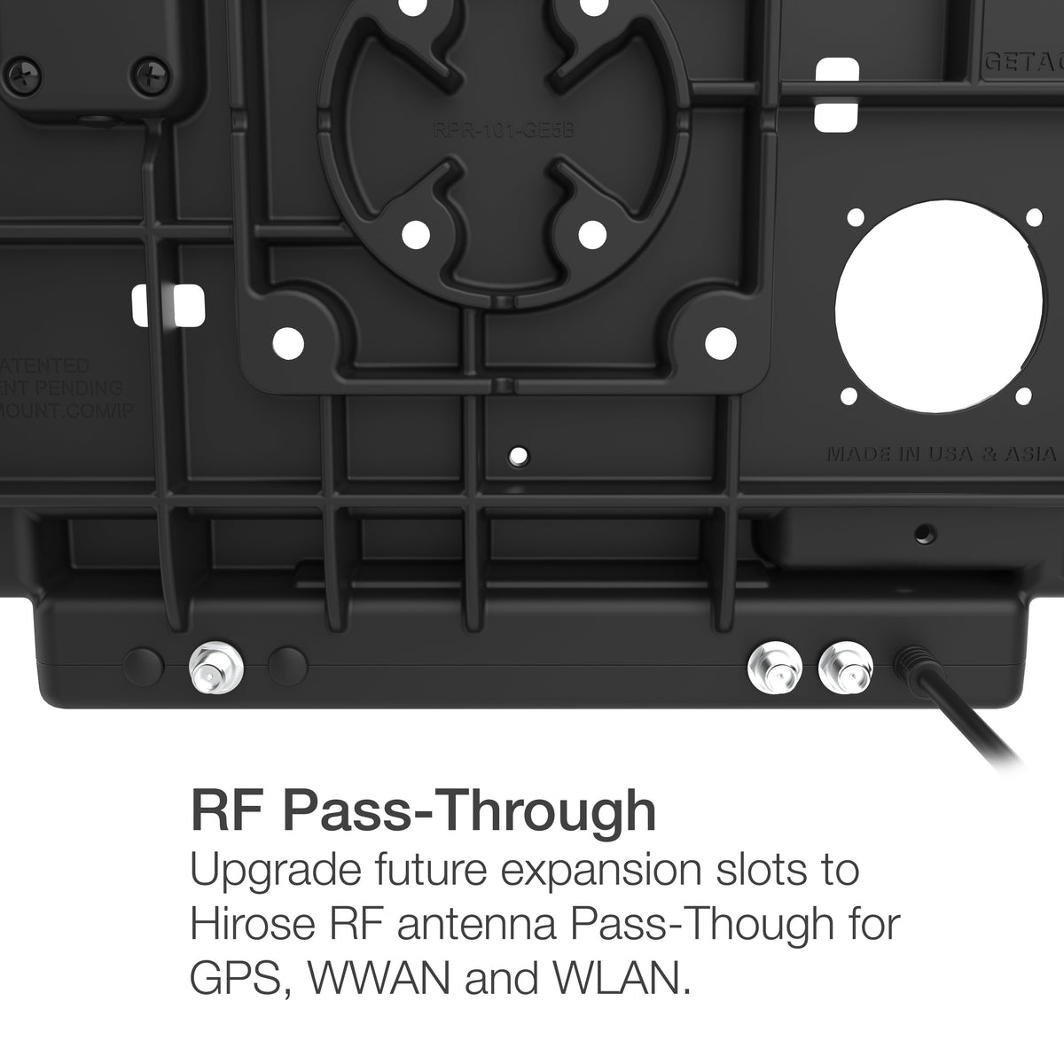 RAM Mounts key-locking Form-Fit powered dock for Getac ZX80 rugged tablet – additional product photo