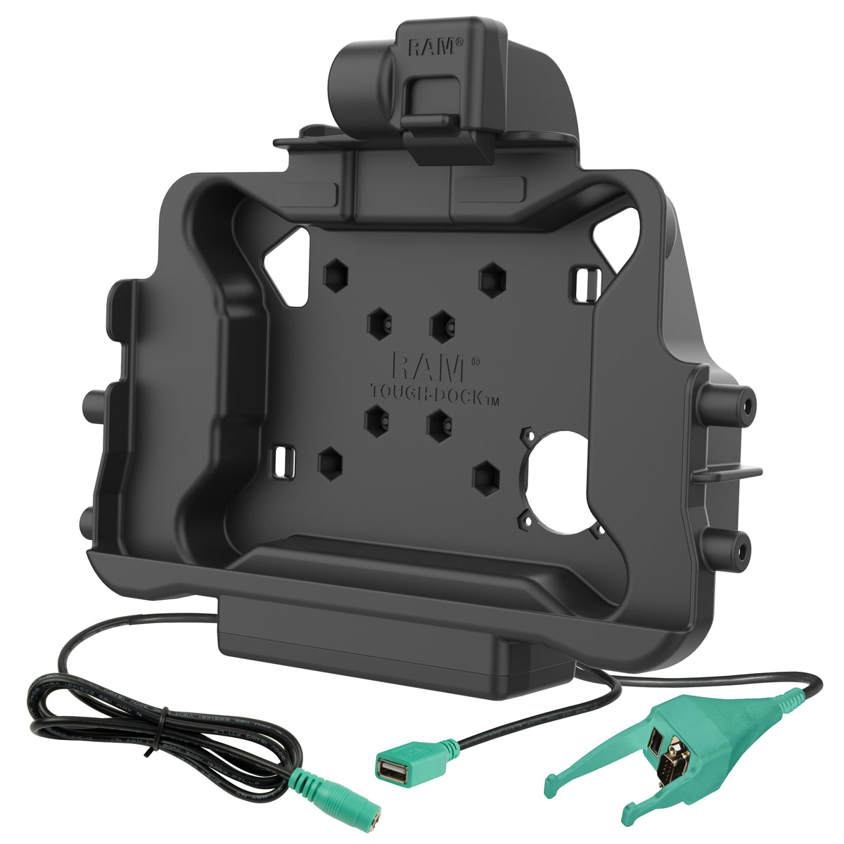 RAM Mounts power + data & DB9 dock for Honeywell ScanPal EDA10A tablet – alternative view