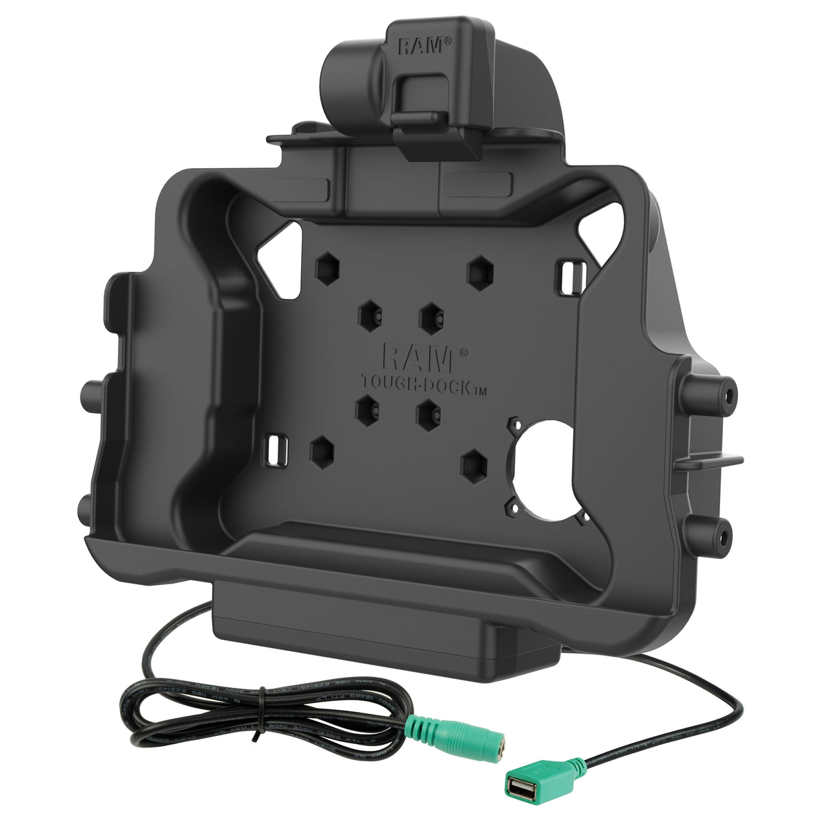 RAM Mounts power + data dock for Honeywell ScanPal EDA10A tablet – alternative view