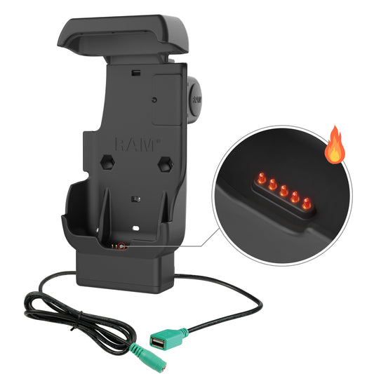 RAM Mounts powered dock + USB-a with heated pins for Honeywell CT40, CT45 and CT47 – alternative view