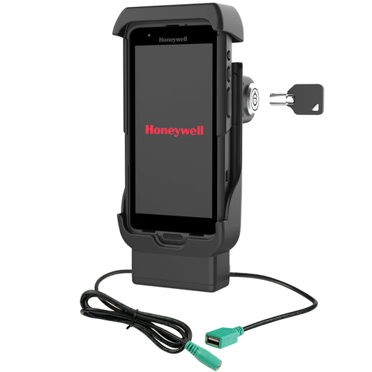 RAM Mounts key-locking powered dock + USB-a for Honeywell CT40, CT45 and CT47 – product photo