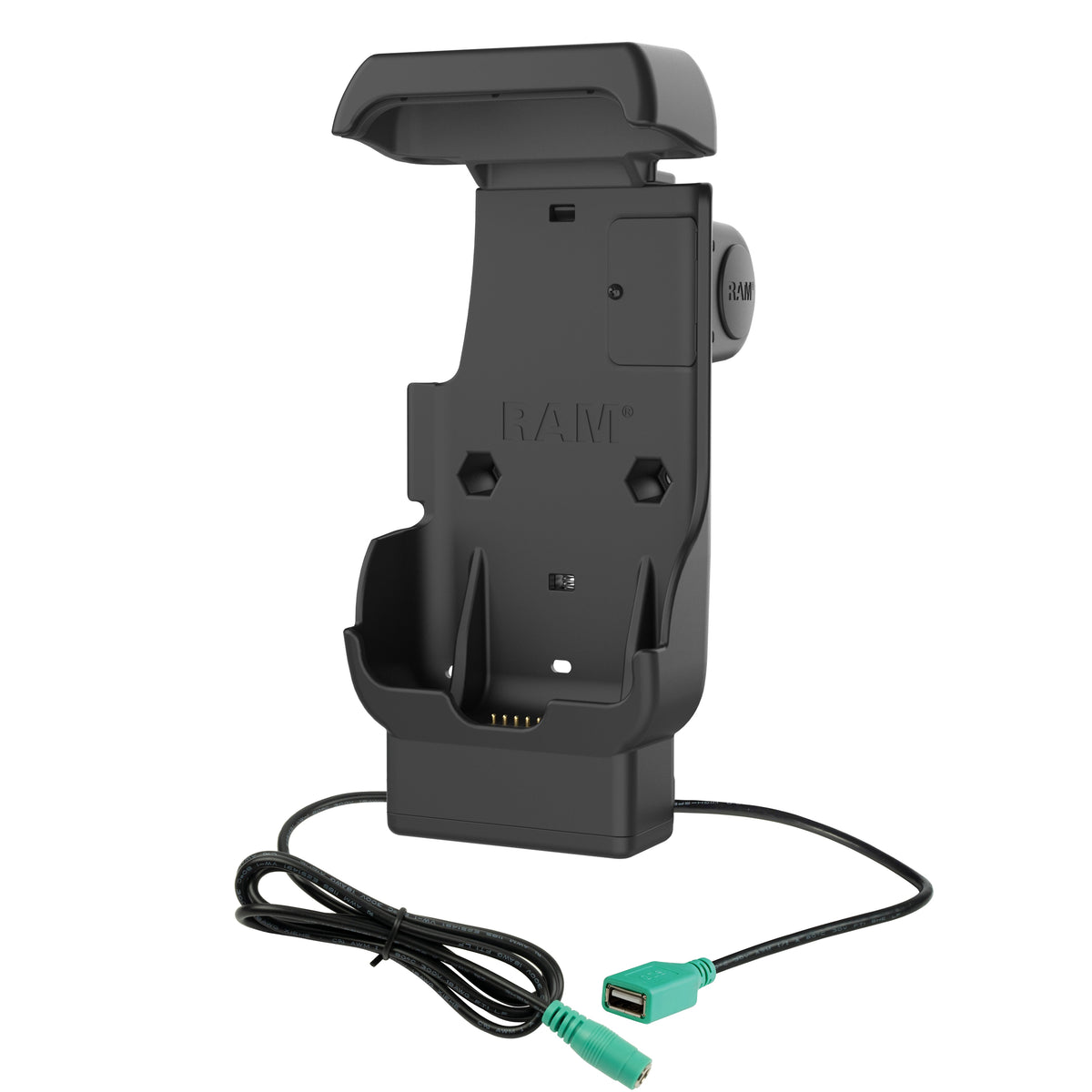 RAM Mounts powered dock + USB-a for Honeywell CT40, CT45 and CT47 – alternative view
