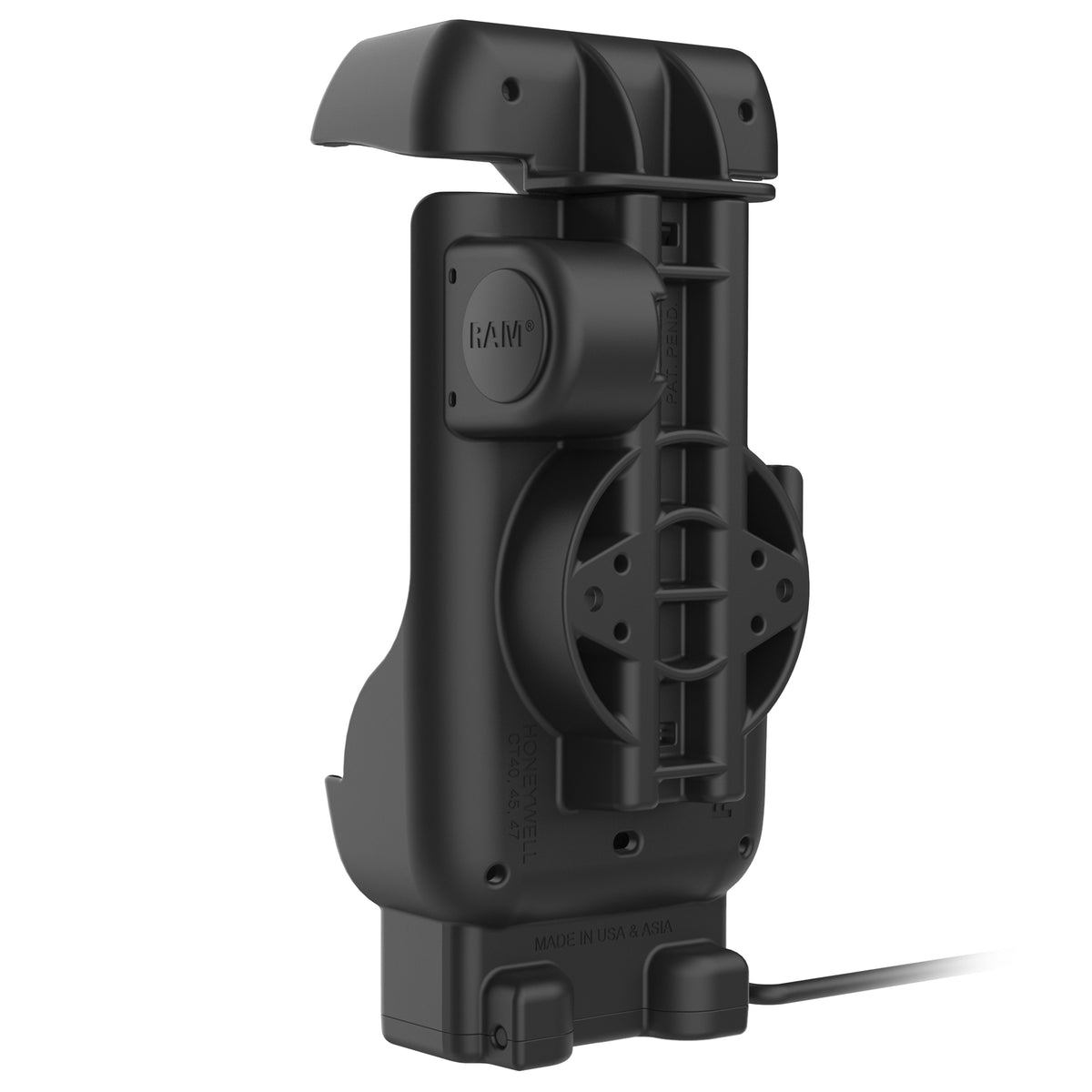 RAM Mounts powered dock with heated pins for Honeywell CT40, CT45 and CT47 – another angle