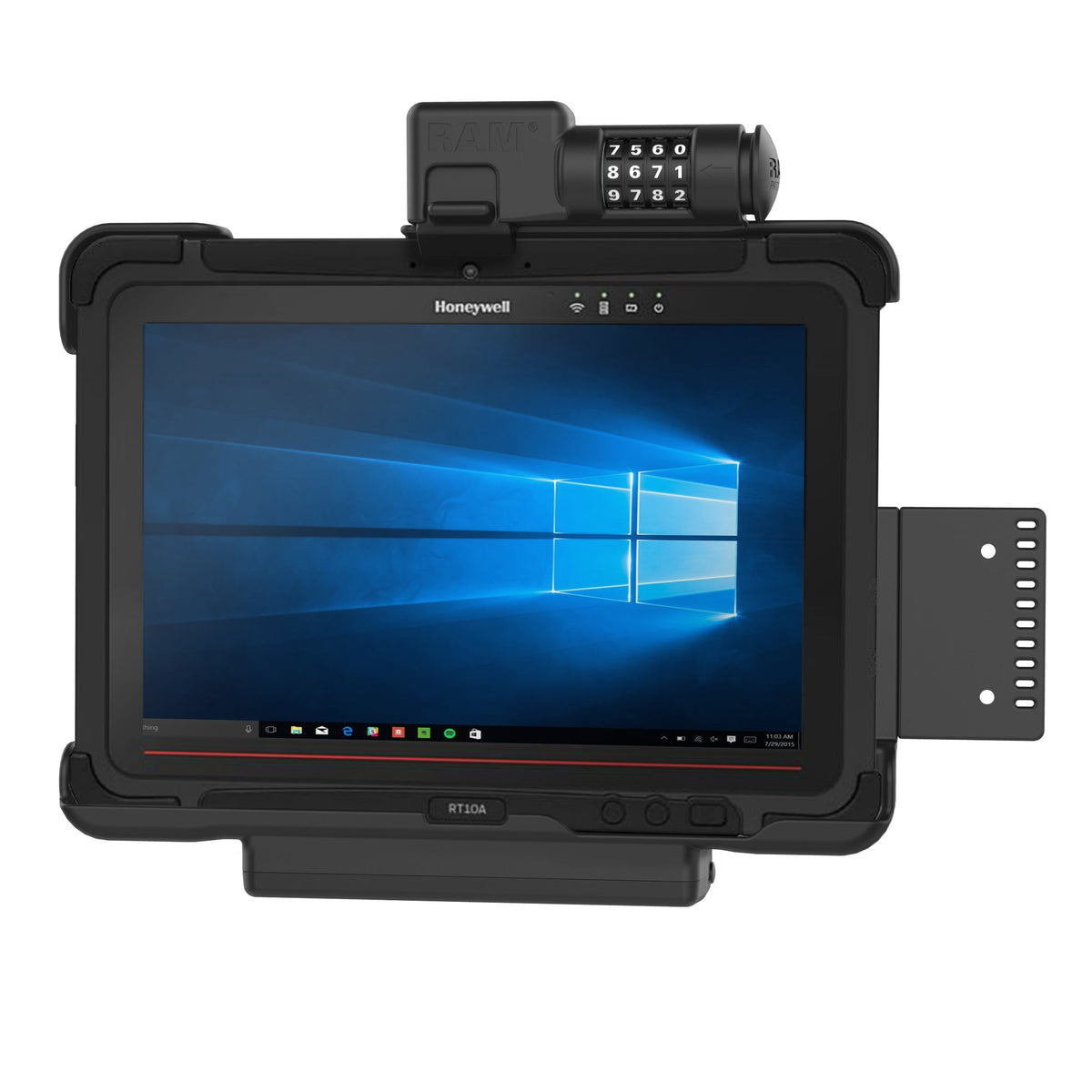 RAM Mounts combo-locking Form-Fit holder for Honeywell RT10 rugged tablet – product photo