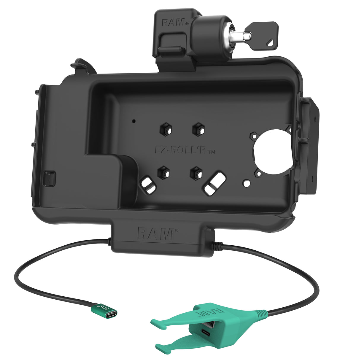 RAM Mounts Locking USB-C Modular Dock + USB-C & USB-A Data for Samsung Tab Active5 and 3 – alternative view