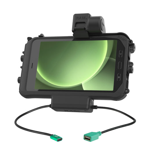 RAM Mounts Thin-Dock Powered Dock + Single USB-A for Samsung Tab Active5 and 3 – product photo
