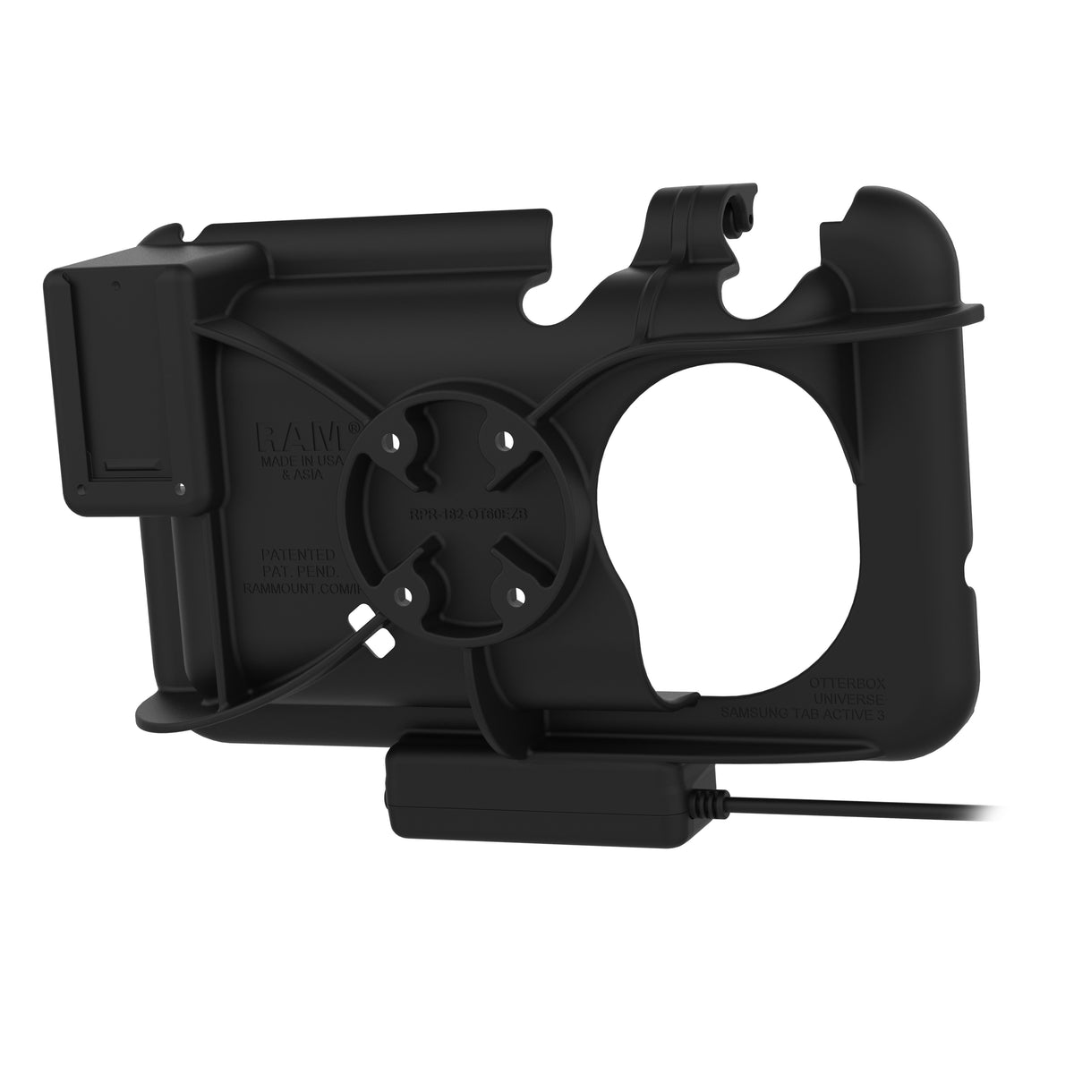 RAM Mounts EZ-Roll'r USB-C Powered Dock for Samsung Tab Active3 – detail view