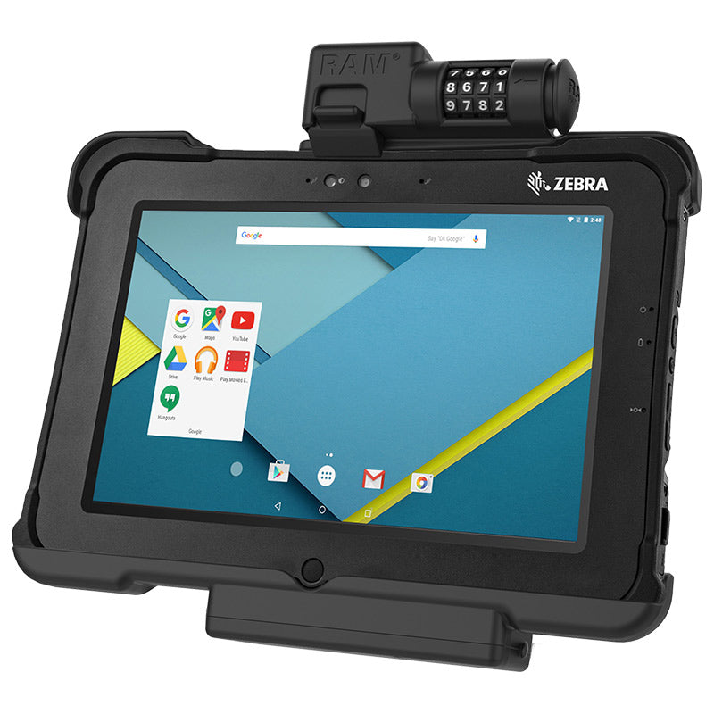 RAM Mounts combination-locking GDS Form-Fit holder for Zebra XSLATE L10 rugged tablet – main view