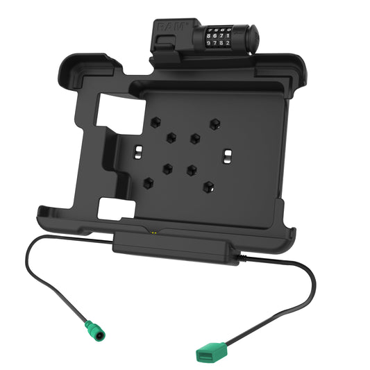 RAM Mounts combination-locking GDS power + data dock with USB-A for Zebra XSLATE L10 rugged tablet – view 2