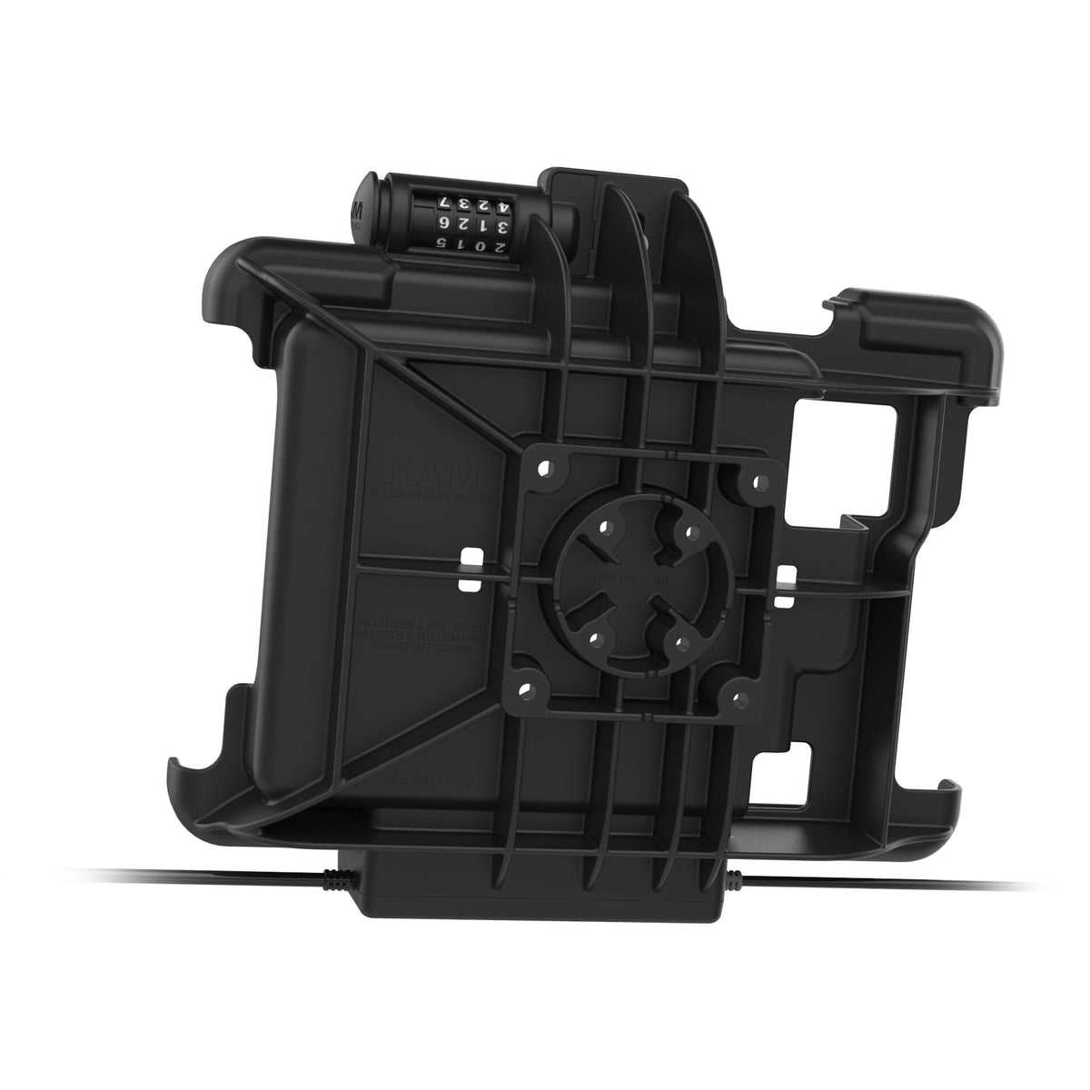 RAM Mounts combination-locking GDS power + data dock with USB-A for Zebra XSLATE L10 rugged tablet – view 4