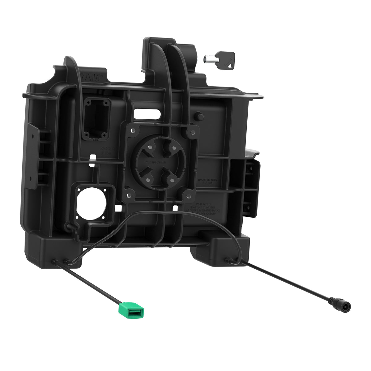RAM Mounts Key-Locking Power + Data Dock with USB-A for Zebra ET60 and ET65 – additional view