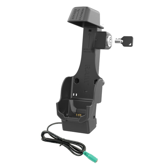 RAM Mounts key-locking Form-Fit powered dock with heated pins for Zebra TC8300 – alternative view