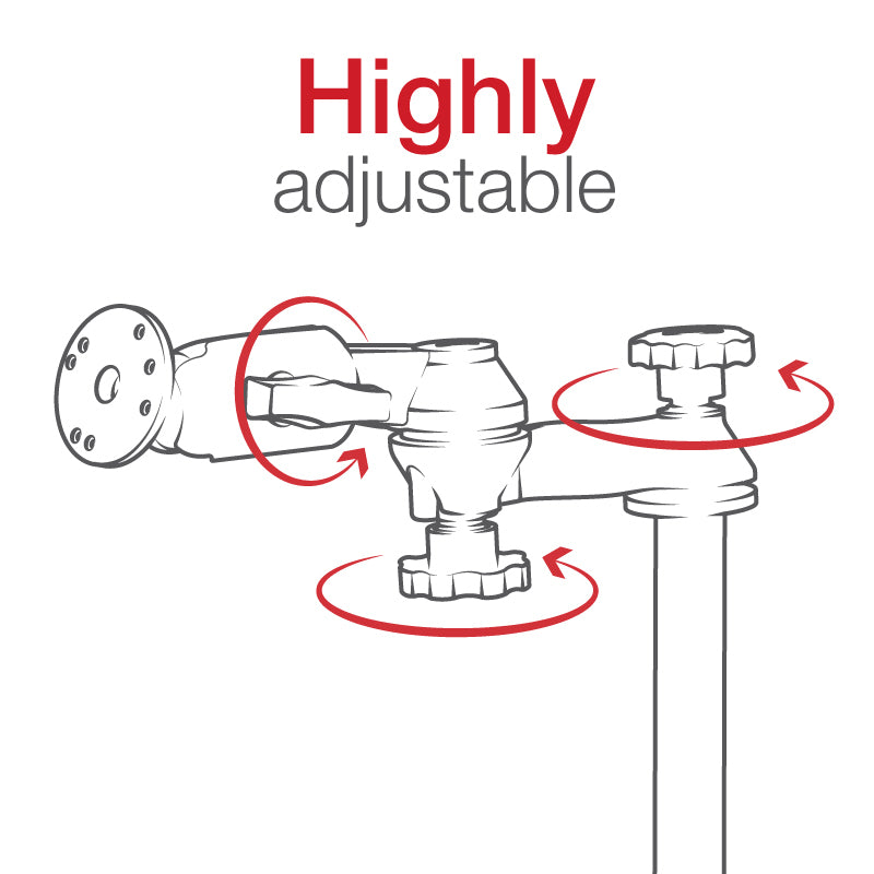 RAM Mounts no-drill laptop mount with telescoping pole – further view