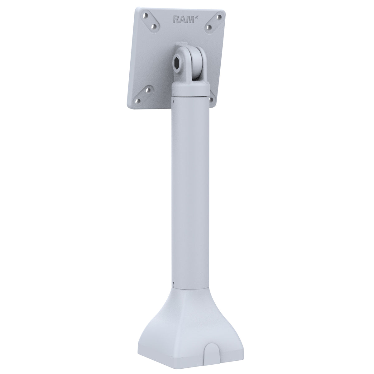 RAM Mounts 14-inch pedestal mount with 75 × 75 mm and 100 × 100 mm VESA patterns in grey – additional view