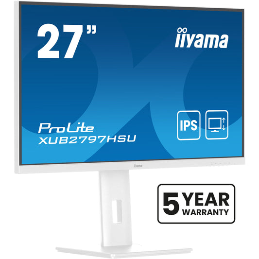 iiyama ProLite XUB2797HSU-W2 27-inch monitor, white