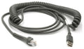 Zebra USB cable, shielded, 4.6 m, coiled, Series A (CBA-U29-C15ZBR)