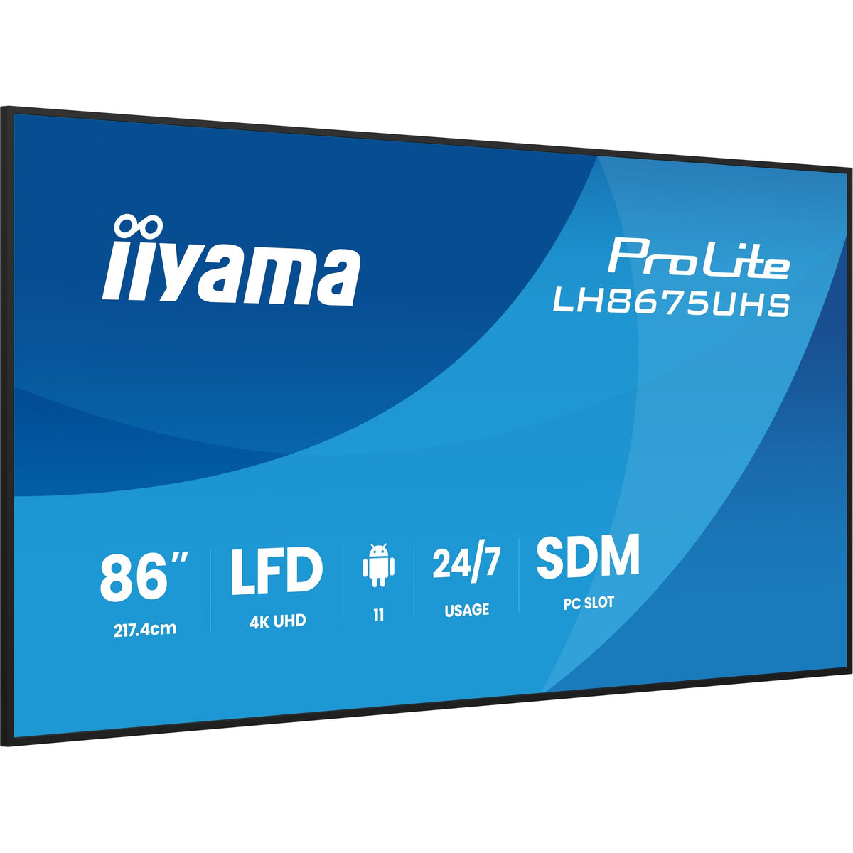 iiyama ProLite LH8675UHS-B2AG 86" 4K Digital Signage Display – official product photo 3 (LH8675UHS-B2AG)
