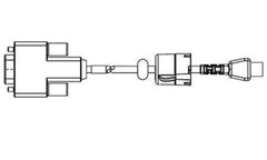 Zebra serial cable, DB9, strain relief, for ZQ600 series (P1031365-053)