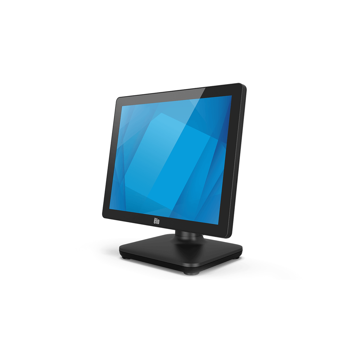 Elo EloPOS 17-inch touchscreen POS terminal on stand – left side view