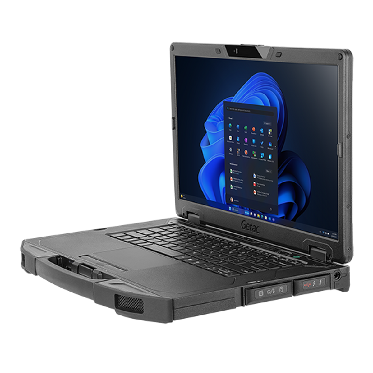 Getac S510 SU1D6A34SDX5 right three-quarter view with sealed port covers
