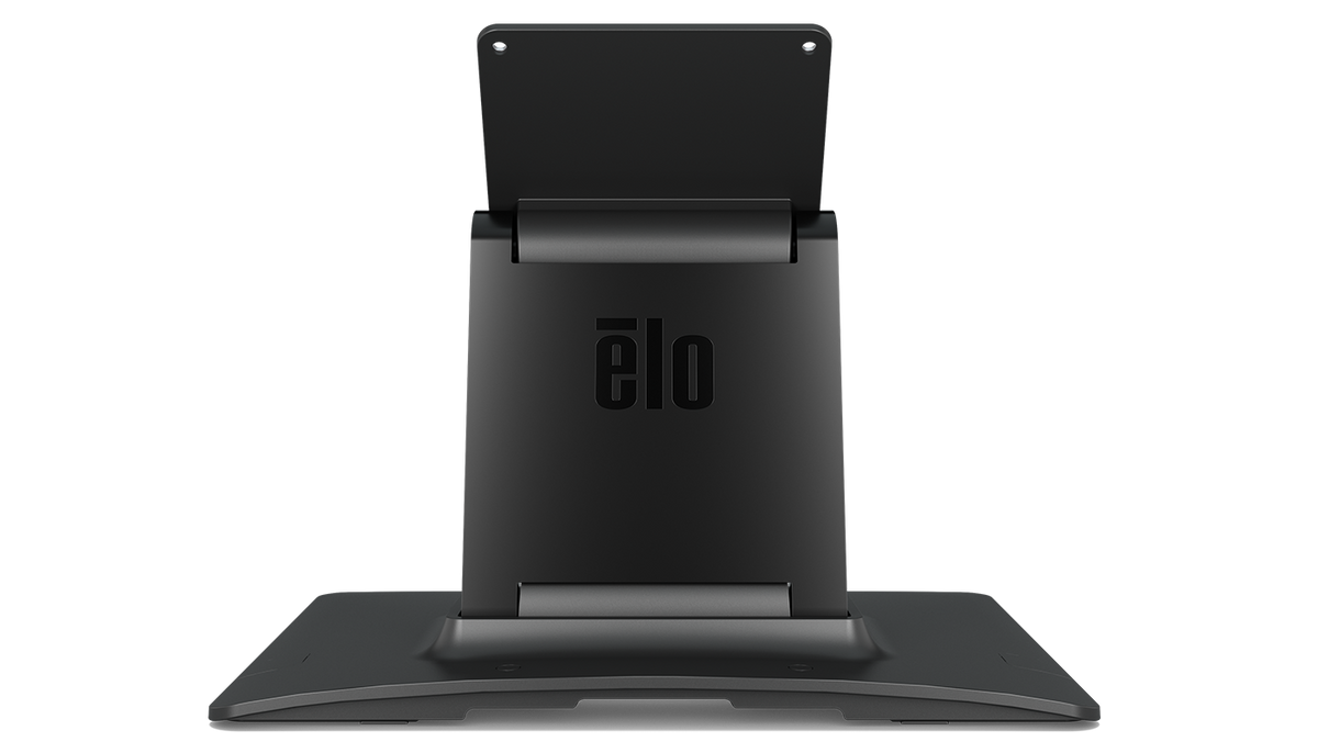 Elo E044162 tabletop stand with 15-inch I-Series, rear view