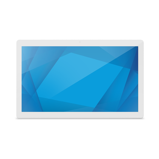Elo I-Series 4 21.5" Android touch computer in white, front view (E413211)