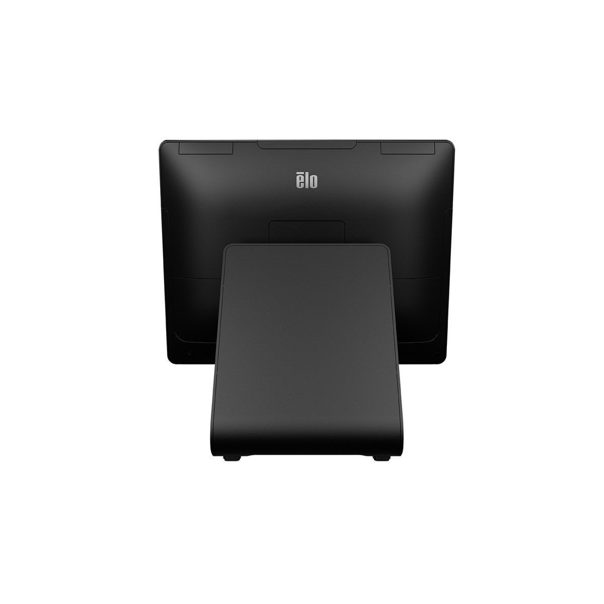 Elo I-Series 3 with Intel 15-inch 4:3 POS touch computer E701351, rear view of POS stand with I/O ports