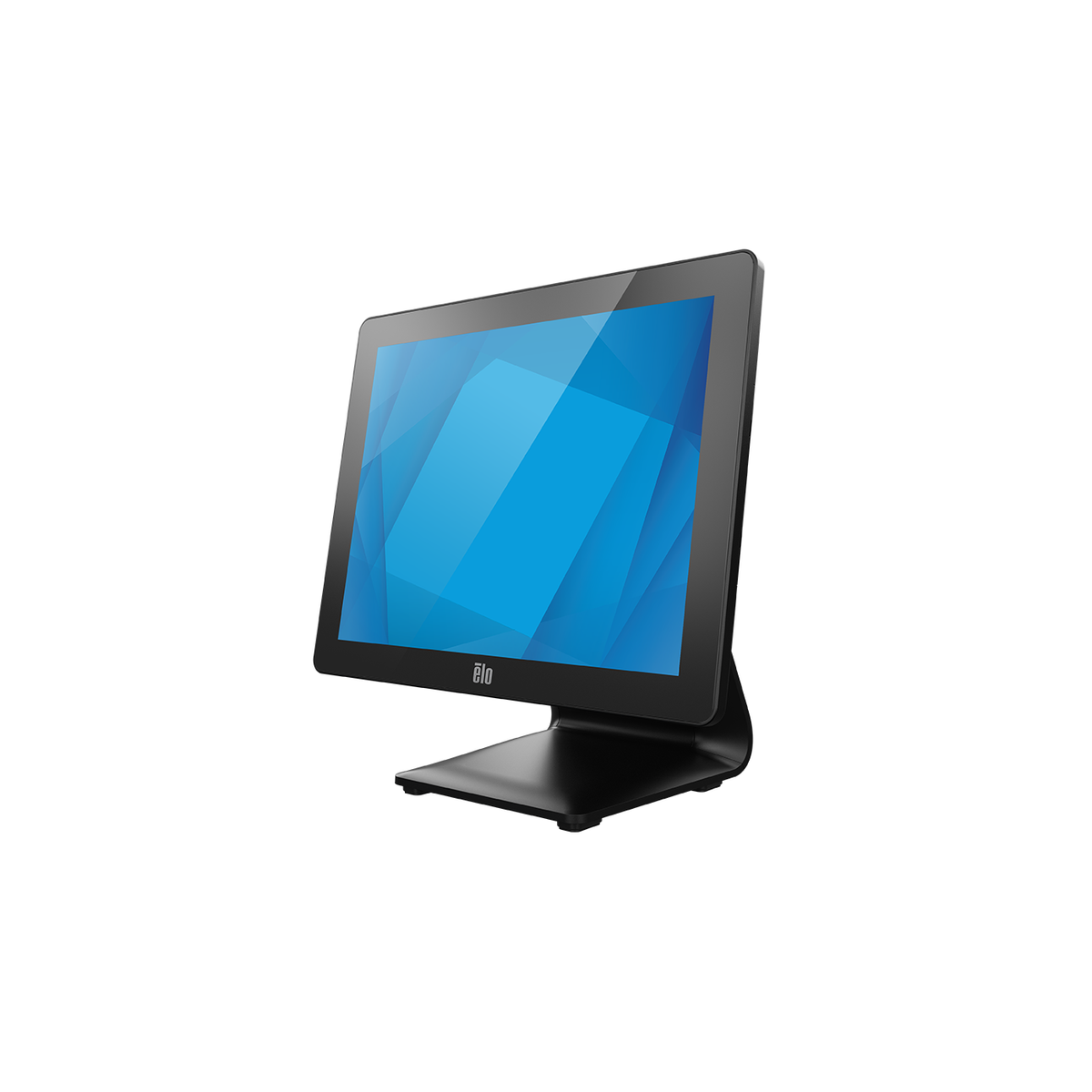 Elo I-Series 3 with Intel 15-inch 4:3 POS touch computer E700960, left angled view with POS stand