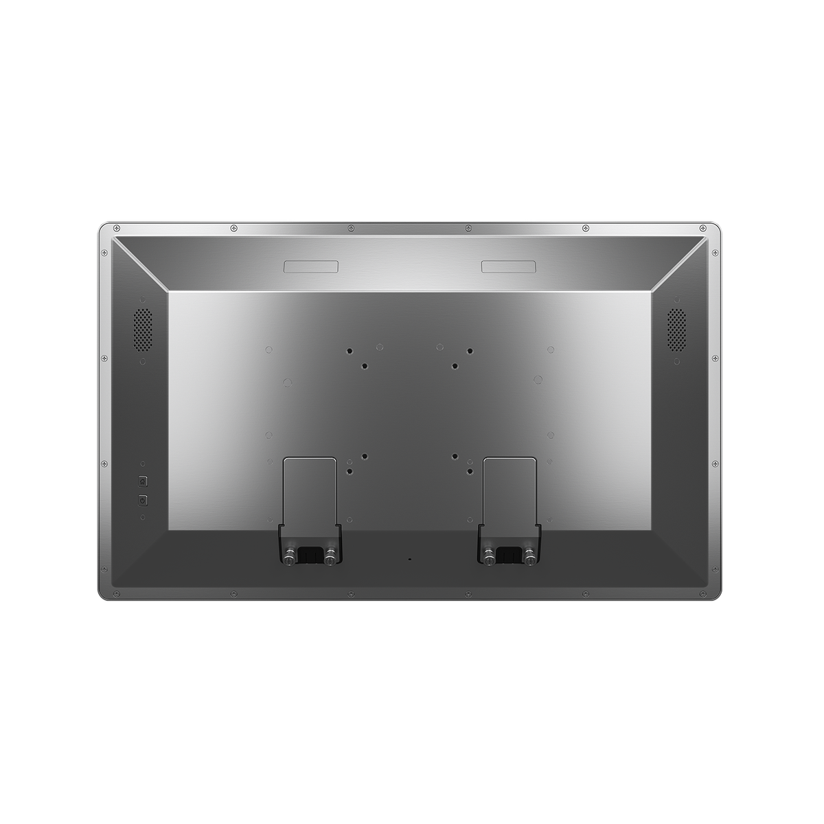 Elo I-Series 5 Steel 21.5" rear view with VESA mount and sealed I/O