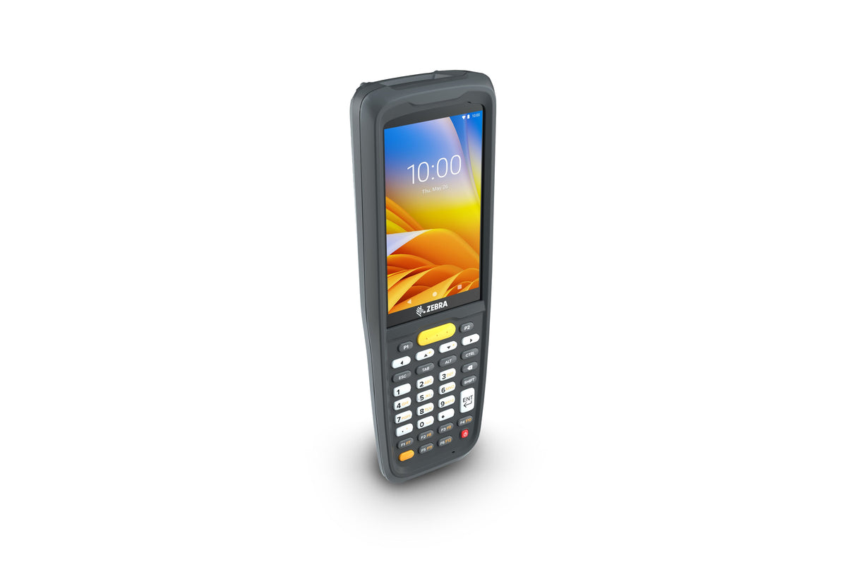 Zebra MC2700 rugged keypad mobile computer, 4G LTE, 34-key function numeric keypad (MC27BK-2B3S3RW) – angled view