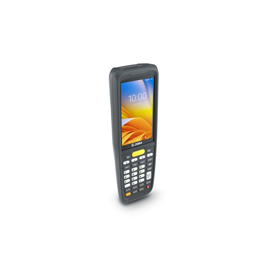 Zebra MC2700 rugged keypad mobile computer, 4G LTE, 34-key function numeric keypad (MC27BK-2B3S3RW) – angled front view
