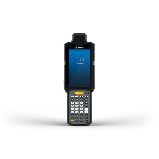 Zebra MC3300x rugged keypad mobile computer, rotating turret head, 38-key function numeric keypad (MC330L-RC3EG4RW) – front view