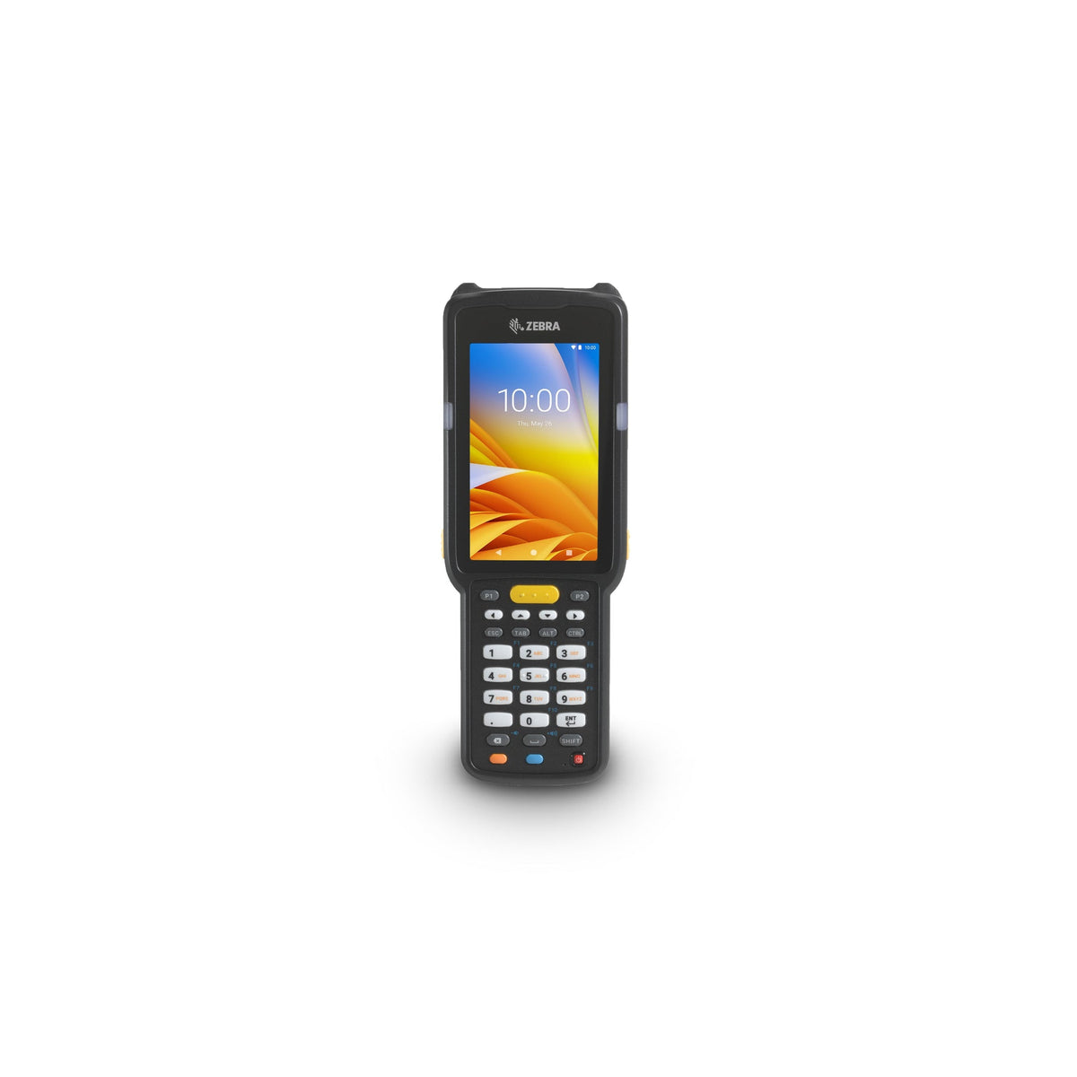 Zebra MC3300x rugged keypad mobile computer, straight shooter, 29-key numeric keypad (MC330L-SA2EG4RW) – front view, earlier screen