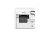 Epson ColorWorks C4000 colour label printer, 4-inch, auto cutter, matte black ink, 1200 x 1200 dpi, inkjet (C31CK03102MK) – front view