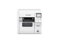 Epson ColorWorks C4000 colour label printer, 4-inch, auto cutter, gloss black ink, 1200 x 1200 dpi, inkjet (C31CK03102BK) – front view