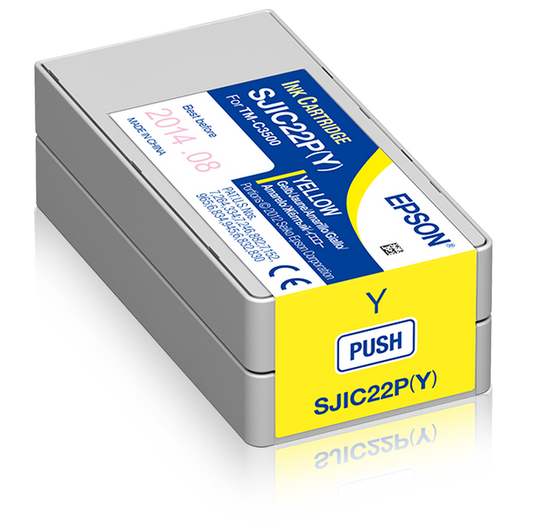 Epson SJIC22P(Y) yellow ink cartridge C33S020604 for ColorWorks C3500