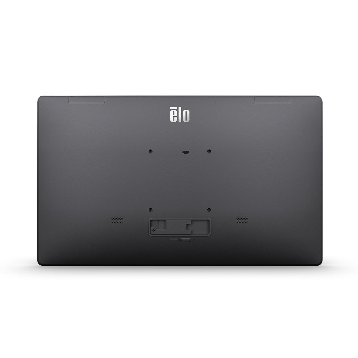 Elo I-Series 4 Slate rear view with VESA 75 mount and I/O ports