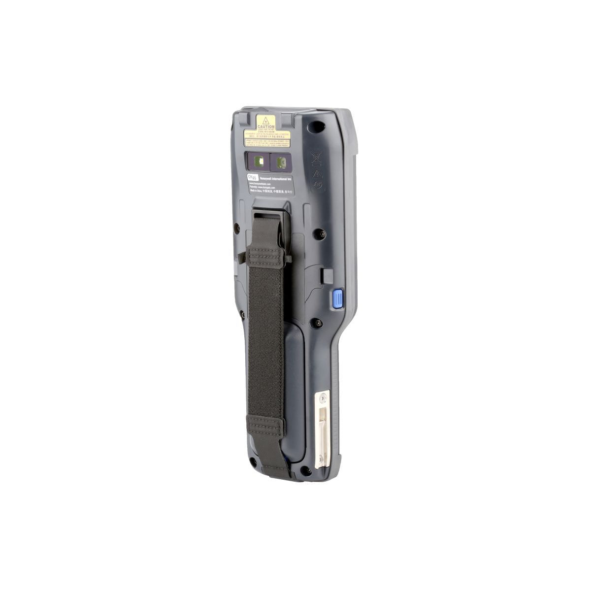 Honeywell CK65 rugged Android mobile computer, 38-key numeric-function keypad, 6803FR 2D imager, Wi-Fi only (CK65-L0N-D8C214E) – back view with hand strap