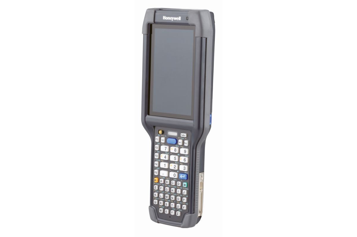 Honeywell CK65 rugged Android mobile computer, 51-key alphanumeric keypad, EX20 2D imager, Wi-Fi only (CK65-L0N-BMC110E) – angled view