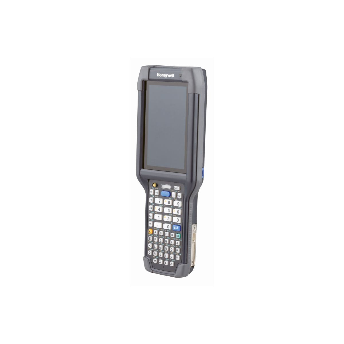 Honeywell CK65 rugged Android mobile computer, 51-key alphanumeric keypad, long range FlexRange 2D imager, Wi-Fi only (CK65-L0N-BLN210E) – angled view
