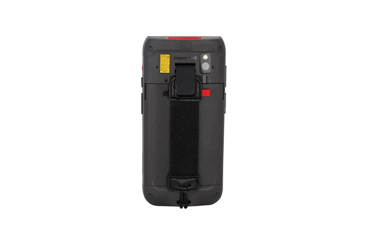 Honeywell CT40 XP rugged Android mobile computer, 6803FR 2D imager (CT40P-L0N-28R11AE) – back view with hand strap