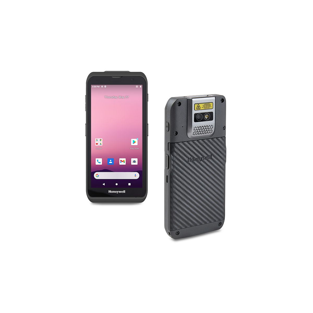 Honeywell ScanPal EDA5S Android mobile computer, S0703 2D imager (EDA5S-11AE84N21RK) – front and back view
